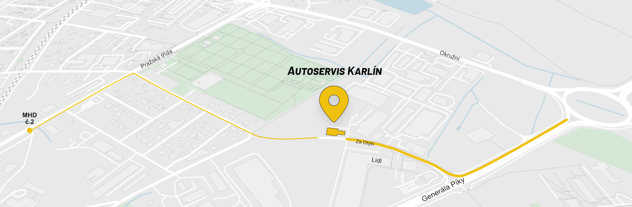 Autoservis Karlín - mapa, Za Otýklií 18, České Budějovice